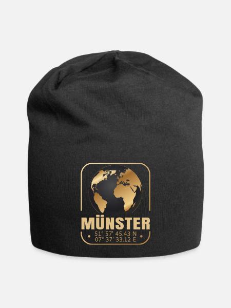 Münster - Jersey-Beanie - Schwarz