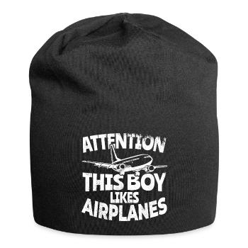 Airplane - Jersey Beanie - black - Front