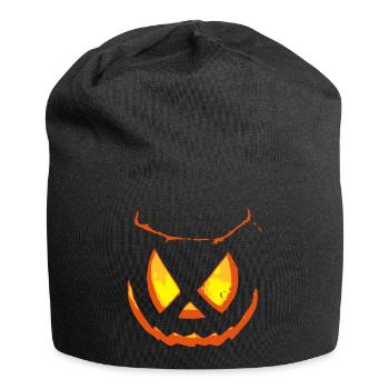 Pumpkin Face Halloween Weird - Jersey Beanie - black - Front
