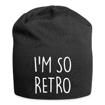 I'm so Retro - Jersey-Beanie - Schwarz - Vorne