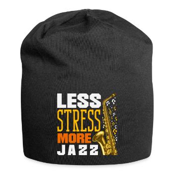 Saxofon - Jersey-Beanie - Schwarz - Vorne