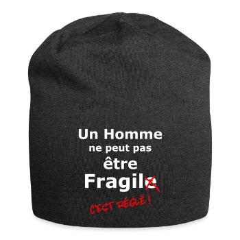 Zerbrechlicher Mann - Jersey-Beanie - Anthrazit - Vorne