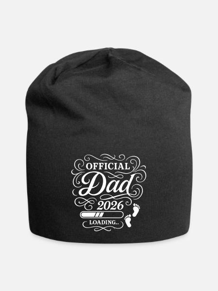 Dad 2026 Papa Loading Vaterschaft - Jersey-Beanie - Schwarz