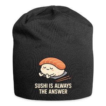 Le sushi est toujours la solution - Bonnet en jersey - noir - Devant