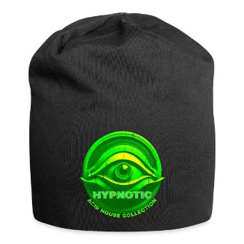 Hypnotic Eye 3D Acid House Techno Rave Glitch - Jersey-Beanie - Schwarz - Vorne
