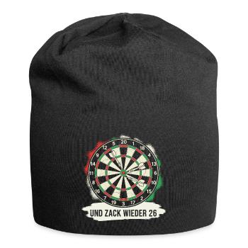 Dart Zack again 26 darts funny saying gift - Jersey Beanie - black - Front