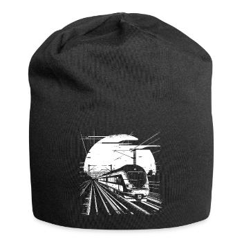 Eisenbahn Zeichnung - Jersey-Beanie - Schwarz - Vorne