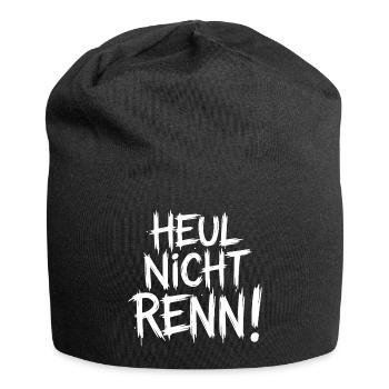 Heul nicht Renn! - Jersey-Beanie - Schwarz - Vorne