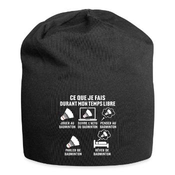 jouer au badminton - Bonnet en jersey - noir - Devant