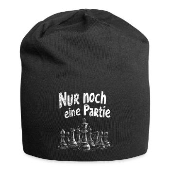 Lustiger Schach Spruch Shirt Nur Noch Eine Partie - Jersey-Beanie - Schwarz - Vorne