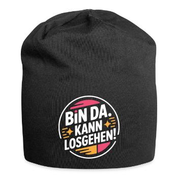 Bin Da Kann Losgehen JGA Büro Malle Festival Party - Jersey-Beanie - Schwarz - Vorne