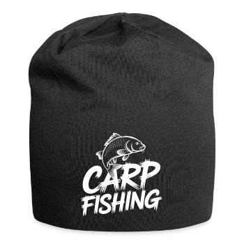 Karpfen Angeln Brush Design - Jersey-Beanie - Schwarz - Vorne