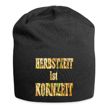 Herbst Schrift - Jersey-Beanie - Schwarz - Vorne