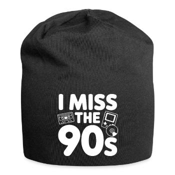 Ich vermisse die 90er - Jersey-Beanie - Schwarz - Vorne