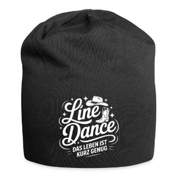 Line Dance Lebensfreude - Jersey-Beanie - Schwarz - Vorne