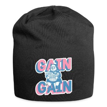 Dessin animé Gain Gain Gain Gym Girl - Bonnet en jersey - noir - Devant