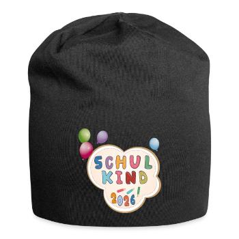 Schulkind 2026  Einschulung - Jersey-Beanie - Schwarz - Vorne