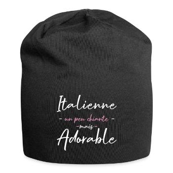 Italienne Un Peu Chiante Mais Adorable T-Shirt ... - Bonnet en jersey - noir - Devant