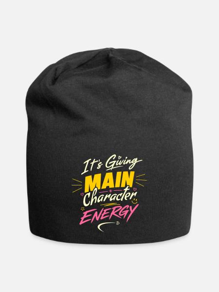 Cela donne de l’énergie au personnage principal – Assumez-le - Bonnet en jersey - noir