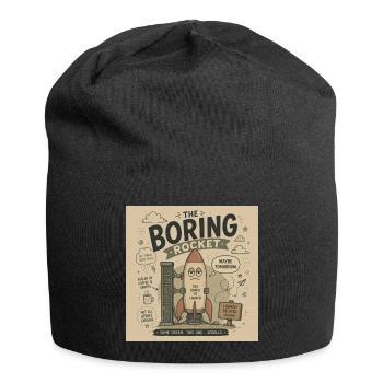 The Boring Rocket - Jersey Beanie - black - Front