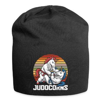 Judocorns Unicorn Judo Martial Arts Retro - Jersey Beanie - black - Front