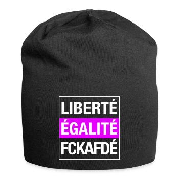 FCK AFD - Zeichen setzen gegen Rechts! NOAFD - Jersey-Beanie - Schwarz - Vorne