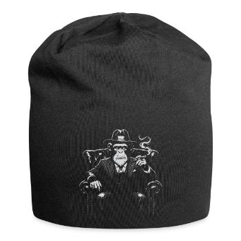 Mafia-Affe rauchende Zigarre - Jersey-Beanie - Schwarz - Vorne