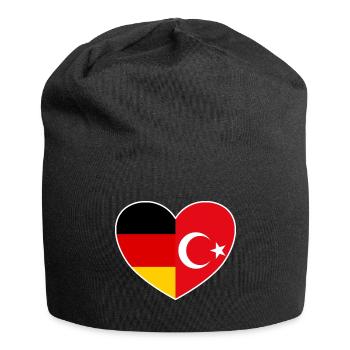 Germany - Turkey - Heart - Jersey Beanie - black - Front