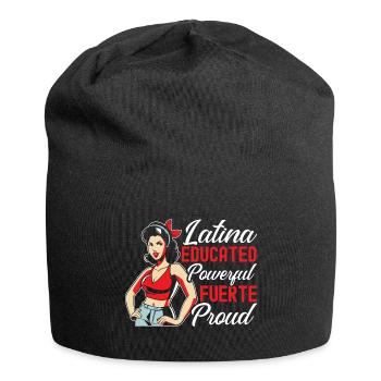 Latina Power Mexikanisch Spanisch Hispanisch - Jersey-Beanie - Schwarz - Vorne