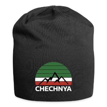 Chechnya Chechen Tschetschenien Tschetschene Flag - Jersey-Beanie - Schwarz - Vorne
