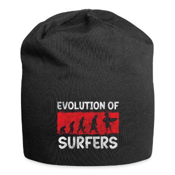 Surfing Wave Windsurfing Nature - Jersey Beanie - black - Front