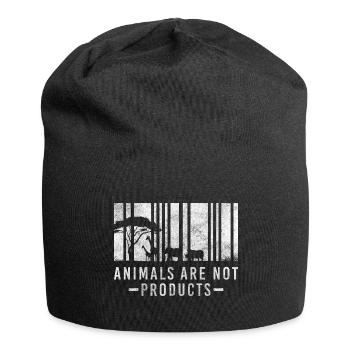 Animal lover Vegetarian Rescue Meatless - Jersey Beanie - black - Front