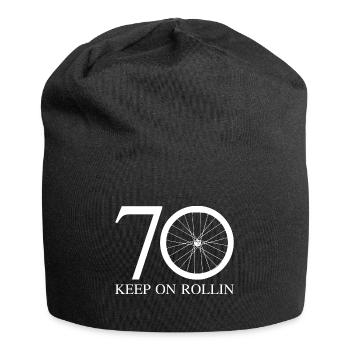 for the 70th birthday for cyclists - Jersey Beanie - black - Front