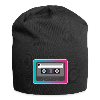Retro Kassette 80's & 90's - Jersey-Beanie - Schwarz - Vorne