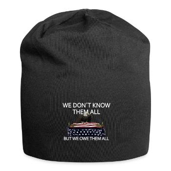 We Don't Know Them All But We Owe Them All Veteran - Jersey-Beanie - Schwarz - Vorne