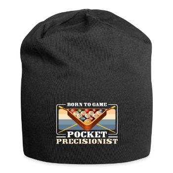 Pool Billardspieler Queue 8-Ball - Jersey-Beanie - Schwarz - Vorne