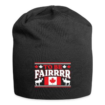 Fête du Canada Pays Nationalité Feuille d’érable Canadien - Bonnet en jersey - noir - Devant