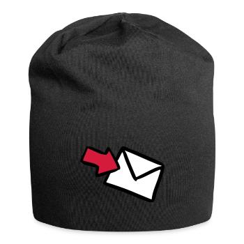 Brief E-Mail mail letter lettre message Versand - Jersey-Beanie - Schwarz - Vorne