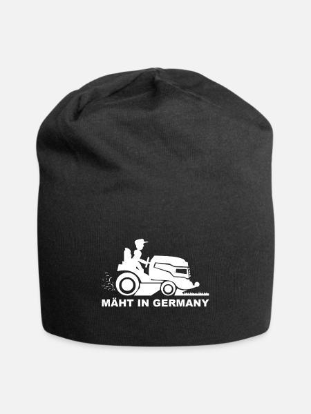 MÄHT IN GERMANY Rasenmäher Rasenmähen - Jersey-Beanie - Schwarz
