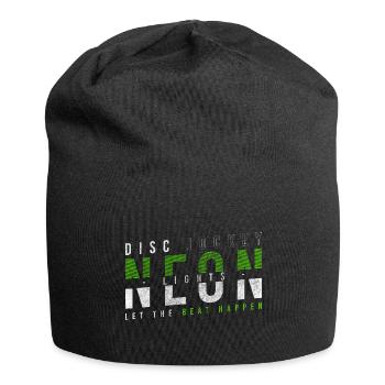 Discjockey Feier Kopfhörer - Jersey-Beanie - Schwarz - Vorne