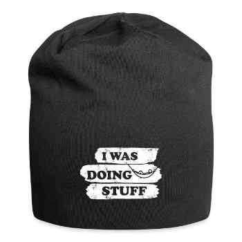 I was doing stuff - Hammock vintage - Jersey Beanie - black - Front