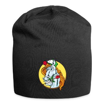 Romeo Lover Horse (horse) - Jersey Beanie - black - Front