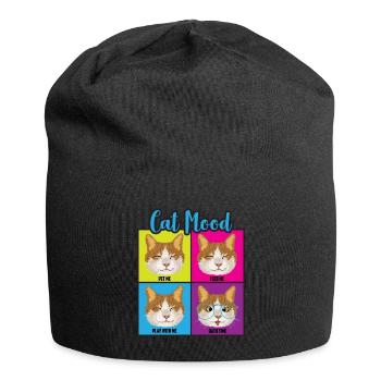 Funny Cat Moods - Jersey Beanie - black - Front