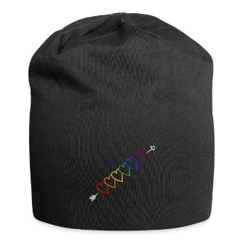 Pfeil Regenbogen LGBT - Jersey-Beanie - Schwarz - Vorne