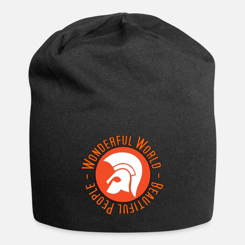 WUNDERBARES WELT SCHÖNES LEUTDESIGN - Jersey-Beanie - Schwarz