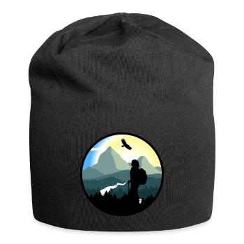 Montagnes, randonnée, nature sauvage - femme - Bonnet en jersey - noir - Devant