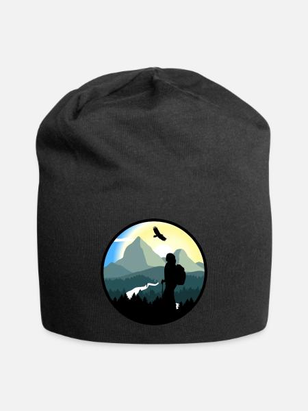 Montagnes, randonnée, nature sauvage - femme - Bonnet en jersey - noir