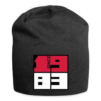 1983 Année de naissance. Cherchez votre année dans ma boutique - Bonnet en jersey - noir - Devant