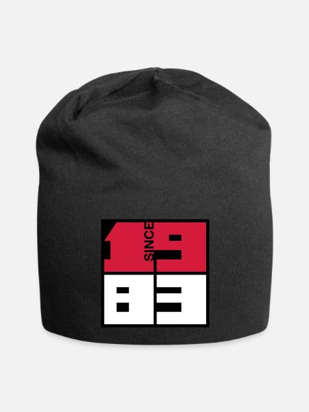 1983 Year of Birth. Find your year in my store - Jersey Beanie - black