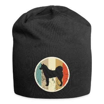 Laika (russische Hunderasse) - Jersey-Beanie - Schwarz - Vorne
